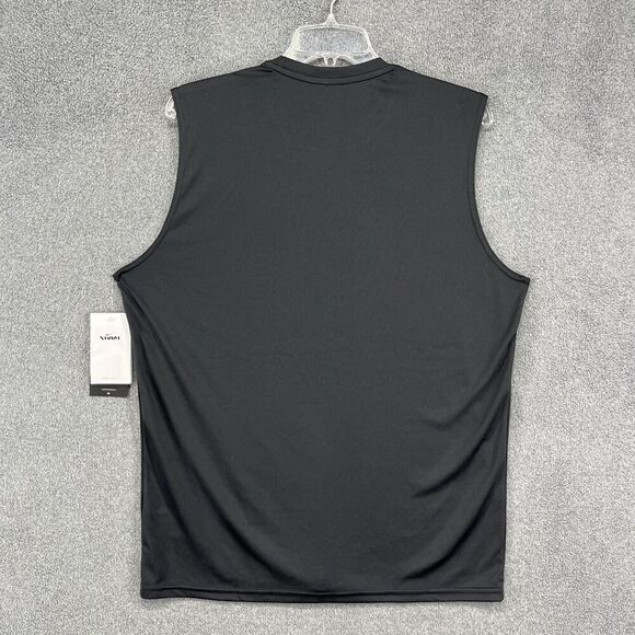 Nike DRI-FIT Swim Hydroguard Men's Medium Sleeveless Shirt Black UPF+40 NESSA585 - Picture 1 of 2